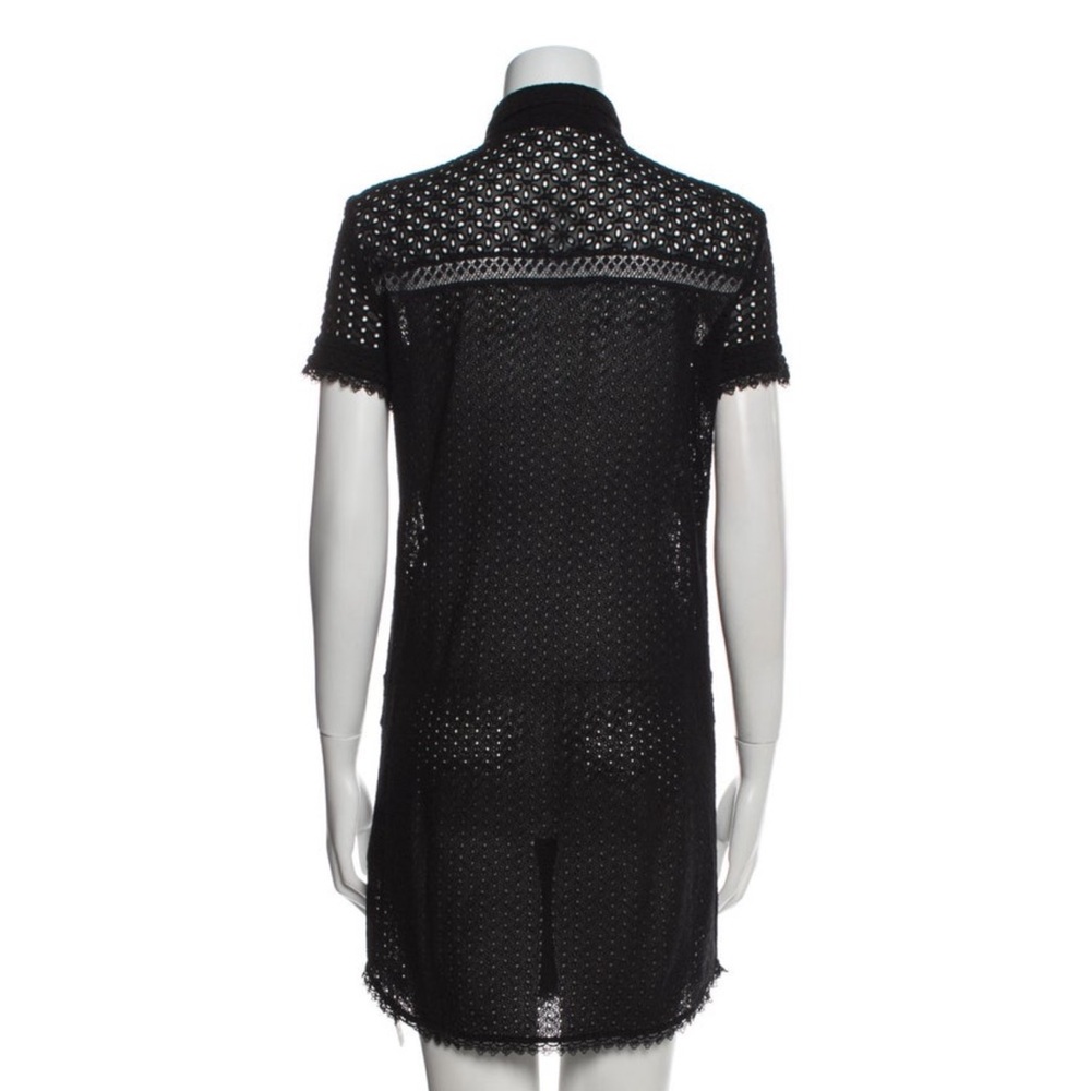 AllSaints Sheer Eyelet Shirt Dress  Whimsygoth - Picture 3 of 3